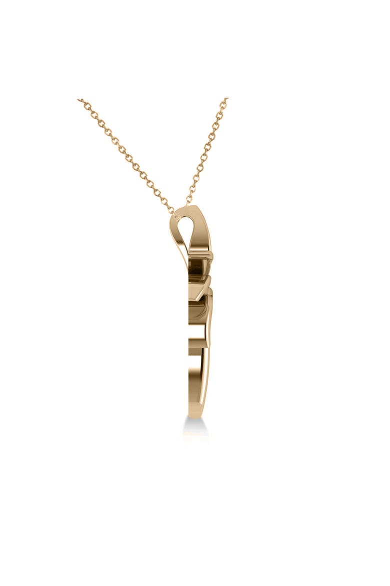 Summer Palm Tree Pendant Necklace in 14k, Alternate, color, yellow gold