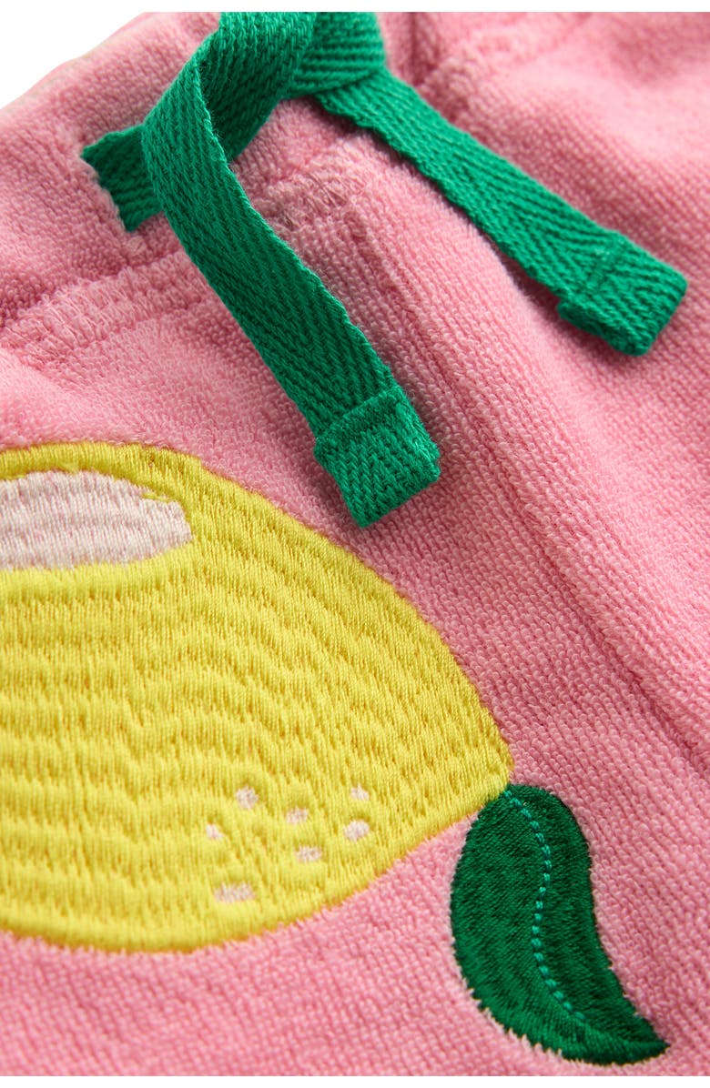Mini Boden Kids' Fruit Embroidered Terry Cloth Shorts, Alternate, color, 