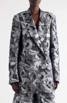 Blink Abstract Floral Double Breasted Blazer