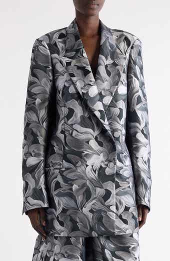 Blink Abstract Floral Double Breasted Blazer