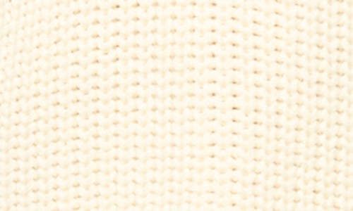 Staud Hampton Crop Half Zip Sweater In Ivory/navy