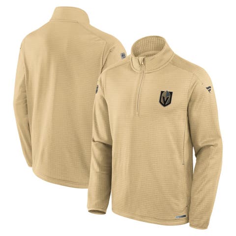 Men's Fanatics Gold Vegas Golden Knights Authentic Pro Rink Quarter-Zip Top
