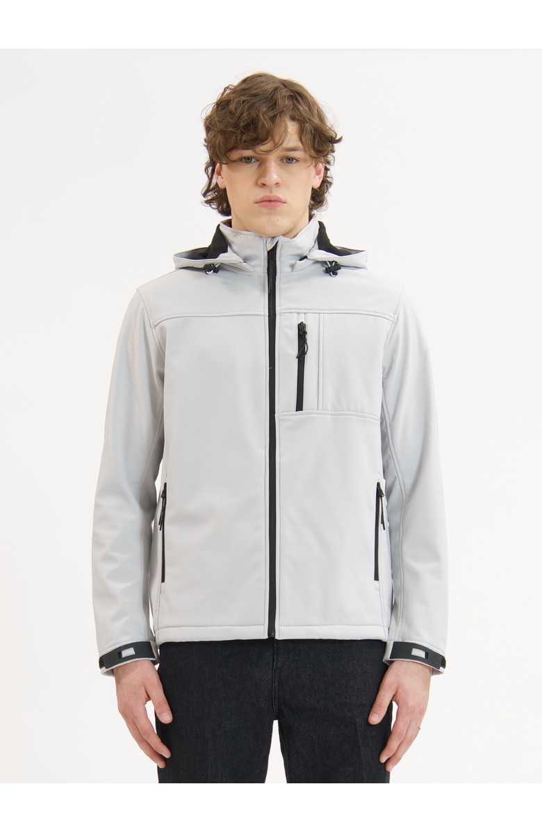 Point Zero SOFTSHELL DEWSPO BONDED MESH JACKET, Main, color, Silver