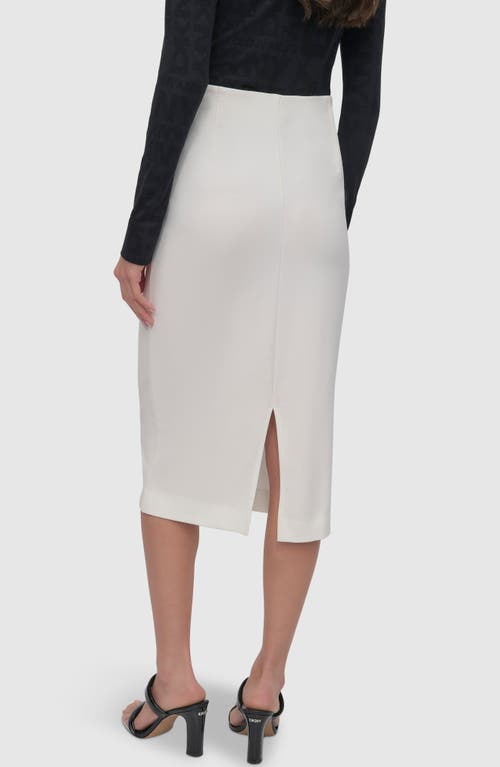 Dkny Pull-on Pencil Skirt In Ivory