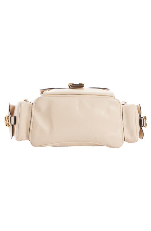 Chloé Large Leather Camera Bag In 20e Boyish Brown