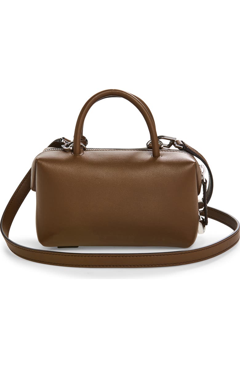 Max Mara Bowler Leather Bag, Alternate, color, Dark Brown