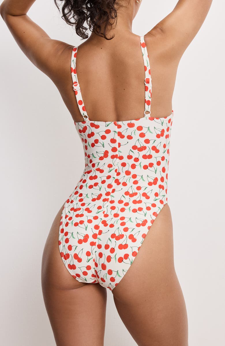 Cherry Underwire One-Piece Swimsuit