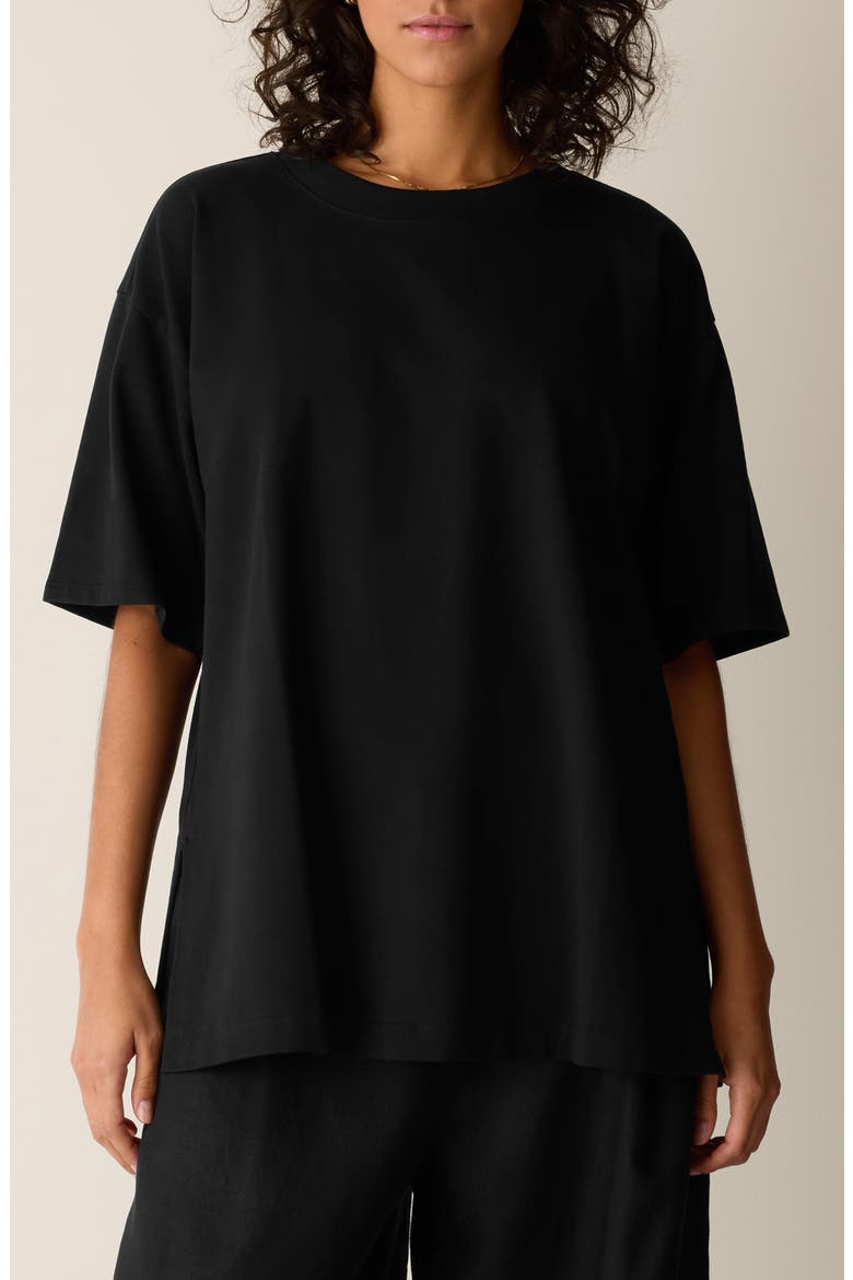 Oversize Crewneck Tunic, Main, color, BLACK