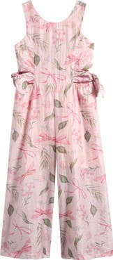 Ava & Yelly Kids' Stripe Wide Leg Jumpsuit