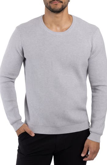 Shop Spring + Mercer Ribbed Crewneck Sweater In Light Heather Grey