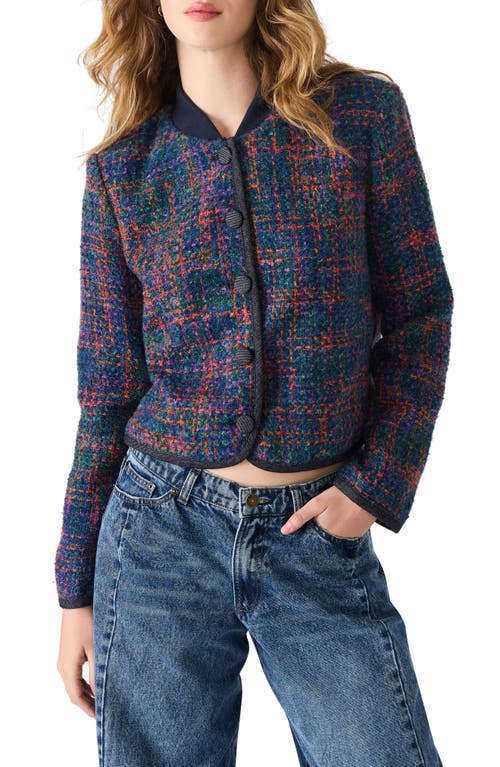 Steve Madden Carlene Tweed Jacket In Blue