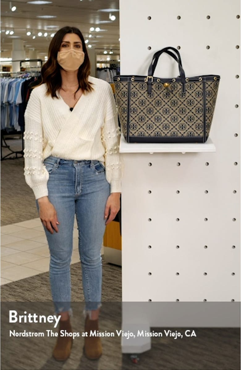 T Monogram Jacquard Large Tote, sales video thumbnail