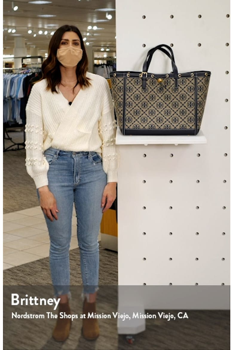 T Monogram Jacquard Large Tote video