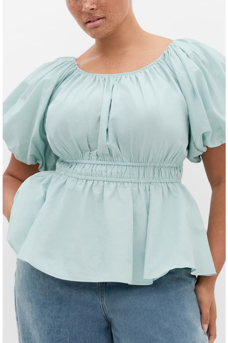 Lilli Peplum Top, Main, color, SEAFOAM