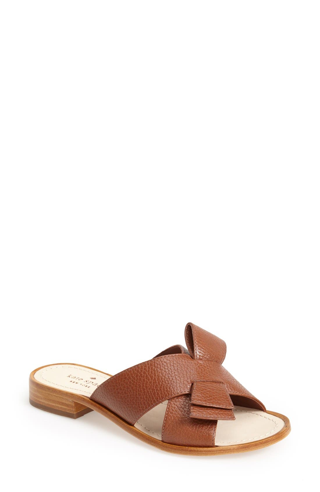 'becky' slide sandal, Main, color, LUGGAGE