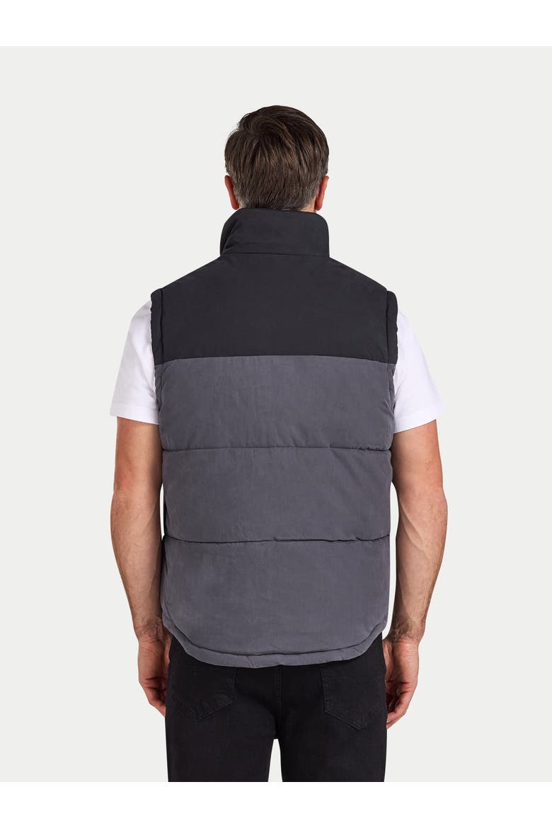 Two Tone Zip Neck Gilet, Alternate, color, Black