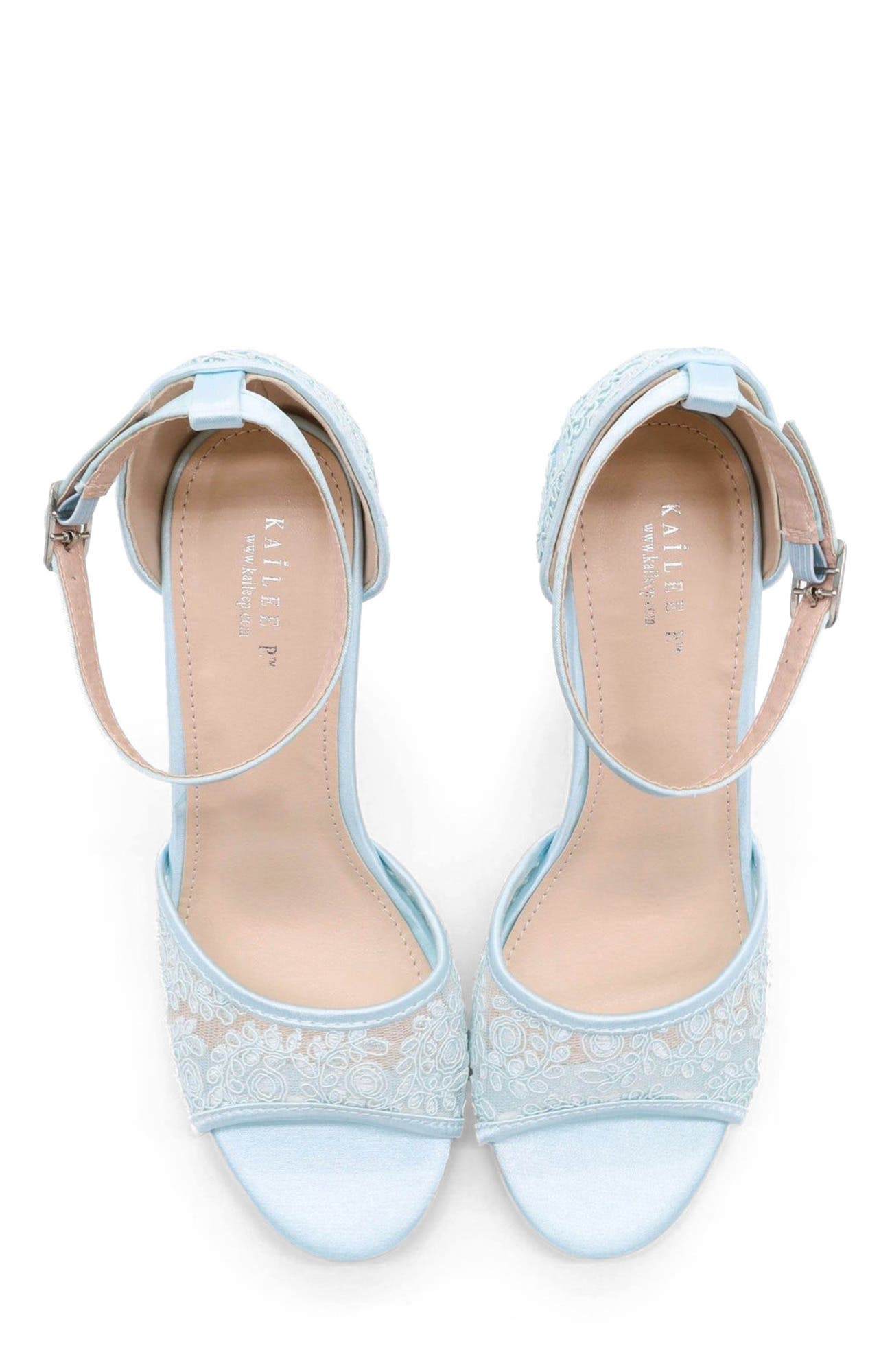 Faith Crochet Lace Block Heel Sandals, Alternate, color, Light Blue