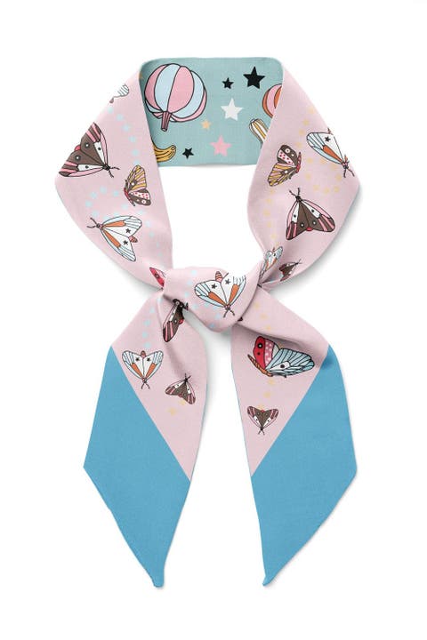 Moths and Squashes Twilly Ribbon Scarf