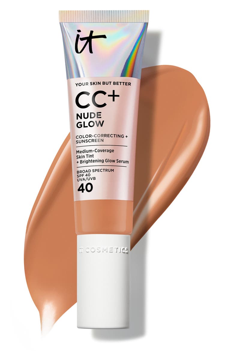 CC+ Nude Glow Lightweight Foundation + Glow Serum SPF 40, Main, color, RICH COOL