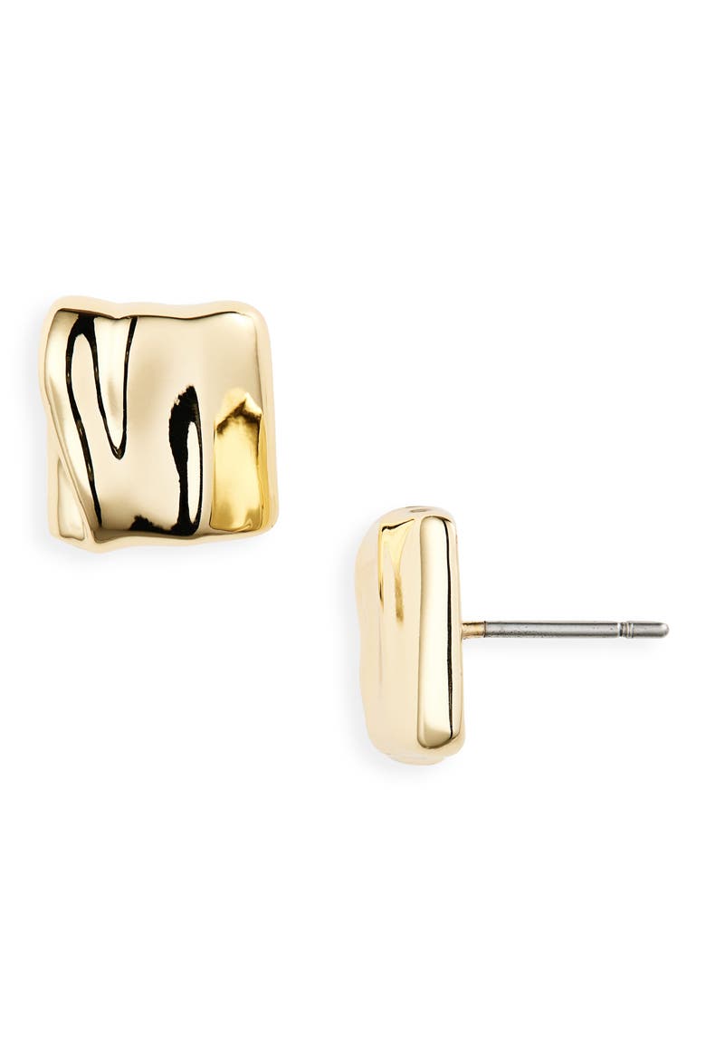 Mini Sundra Stud Earrings, Main, color, HIGH POLISH GOLD