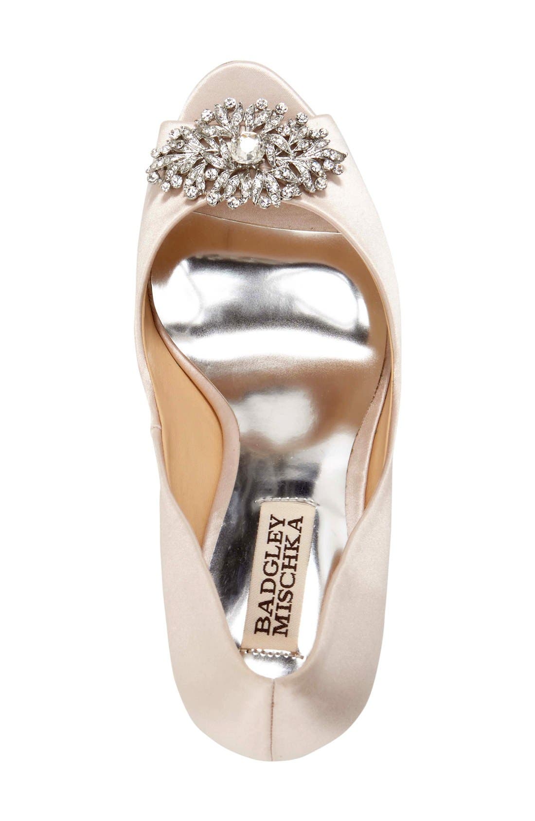 Badgley Mischka Collection Badgley Mischka 'Accent' Peep Toe Pump, Alternate, color, 