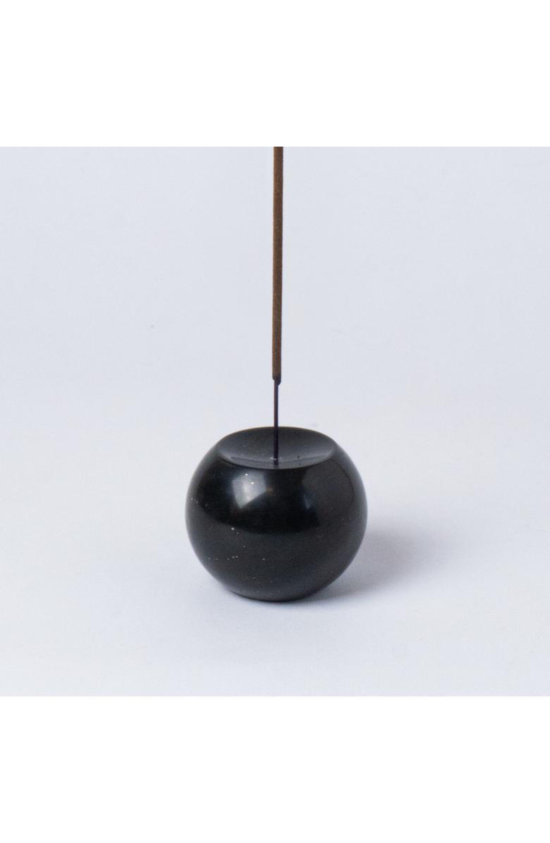 DAR PROYECTOS Gemstone Sphere Incense Holder, Alternate, color, Black