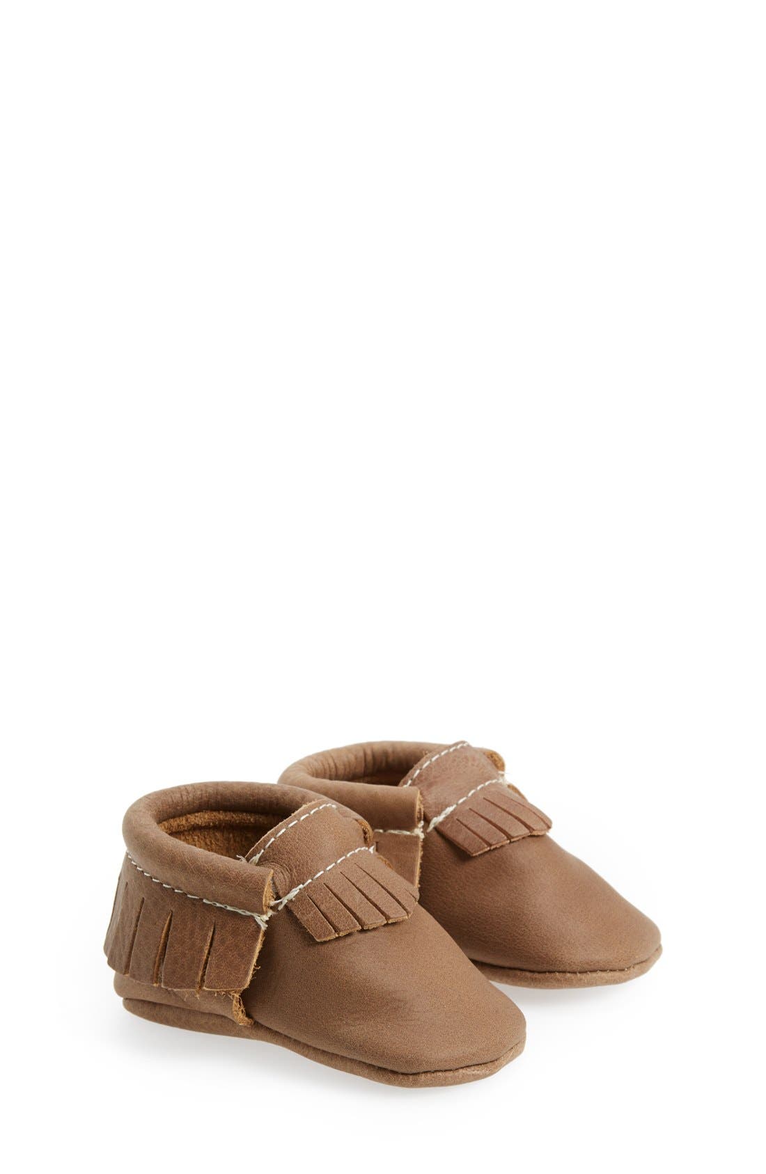 Leather Moccasin, Main, color, WEATHERED BROWN