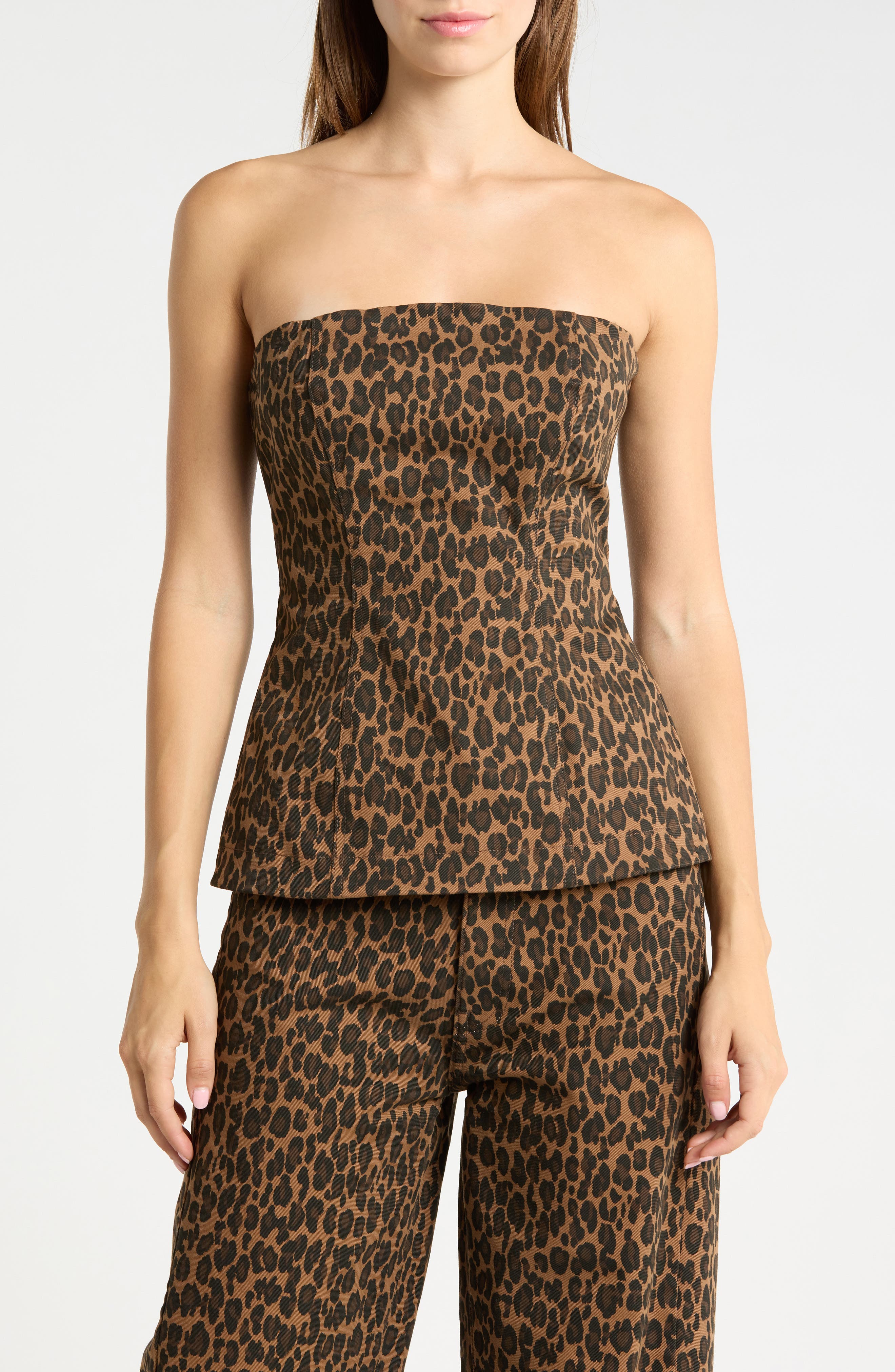 Animal Print Bustier Tube Top
