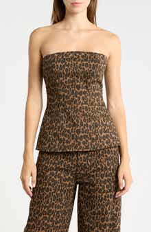 Animal Print Bustier Tube Top