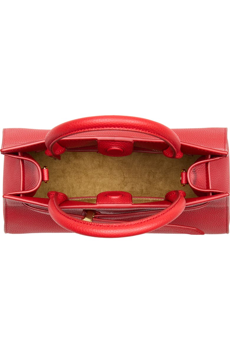 Veronica Beard Dash Leather Top Handle Bag, Alternate, color, Red