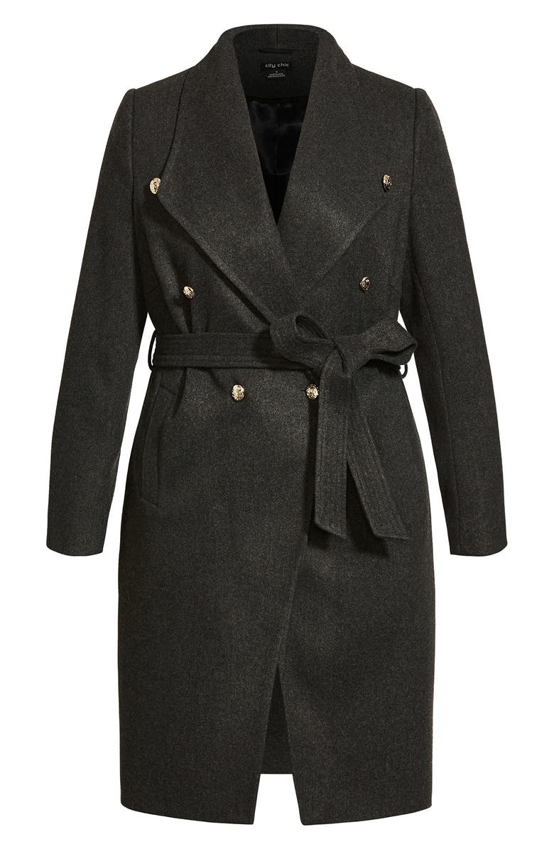 City Chic Military Coat, Alternate, color, 