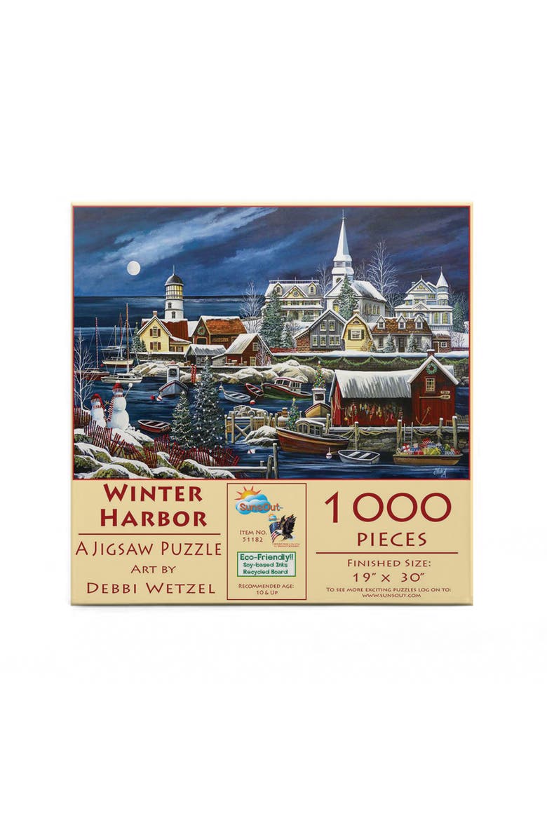 Winter Harbor 1000 piece Jigsaw Puzzle for Adults, Alternate, color, Multicolor
