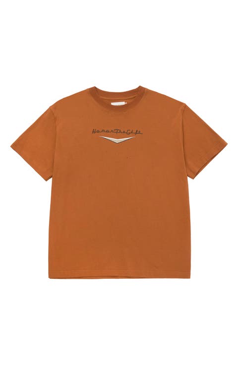 Home Is Where Embroidered Cotton T-Shirt