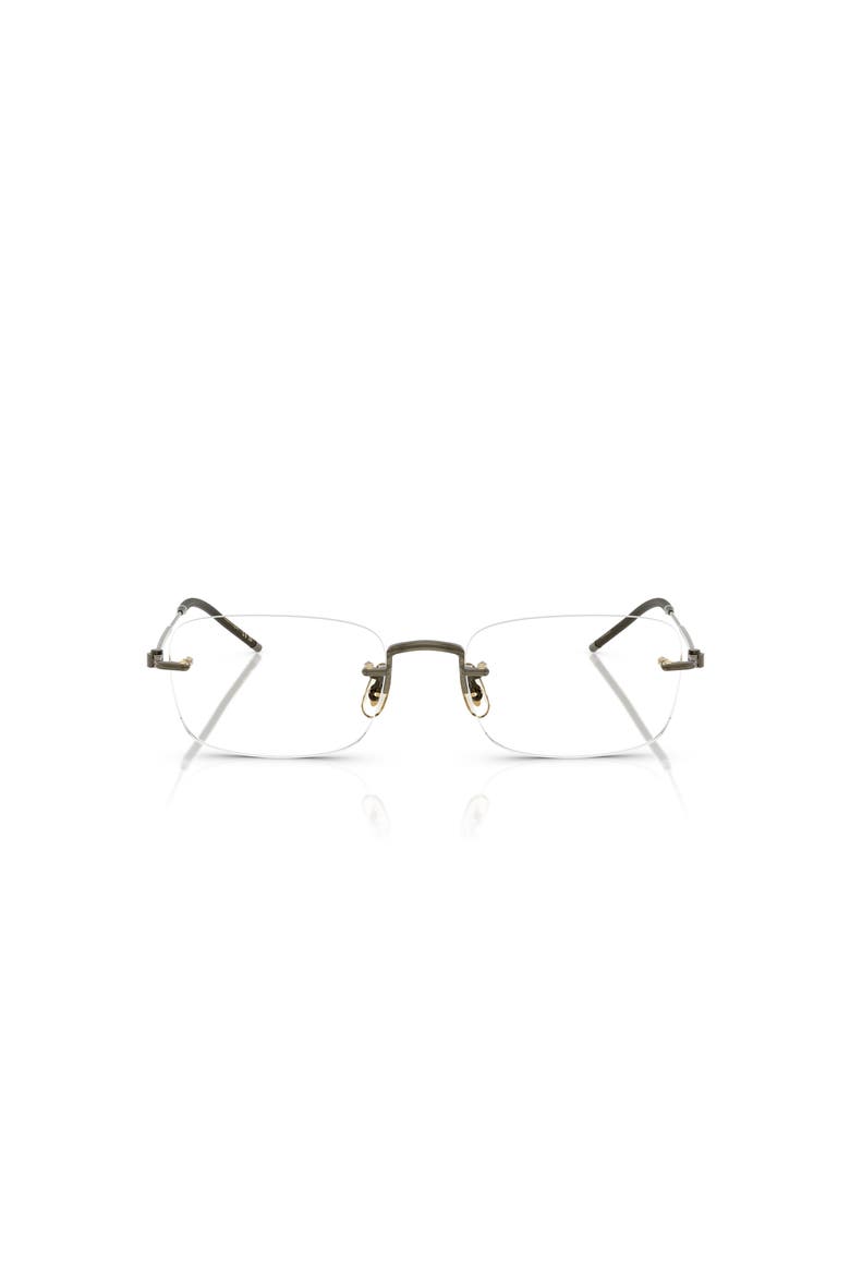 53mm Rectangle optical glasses, Alternate, color, Gold