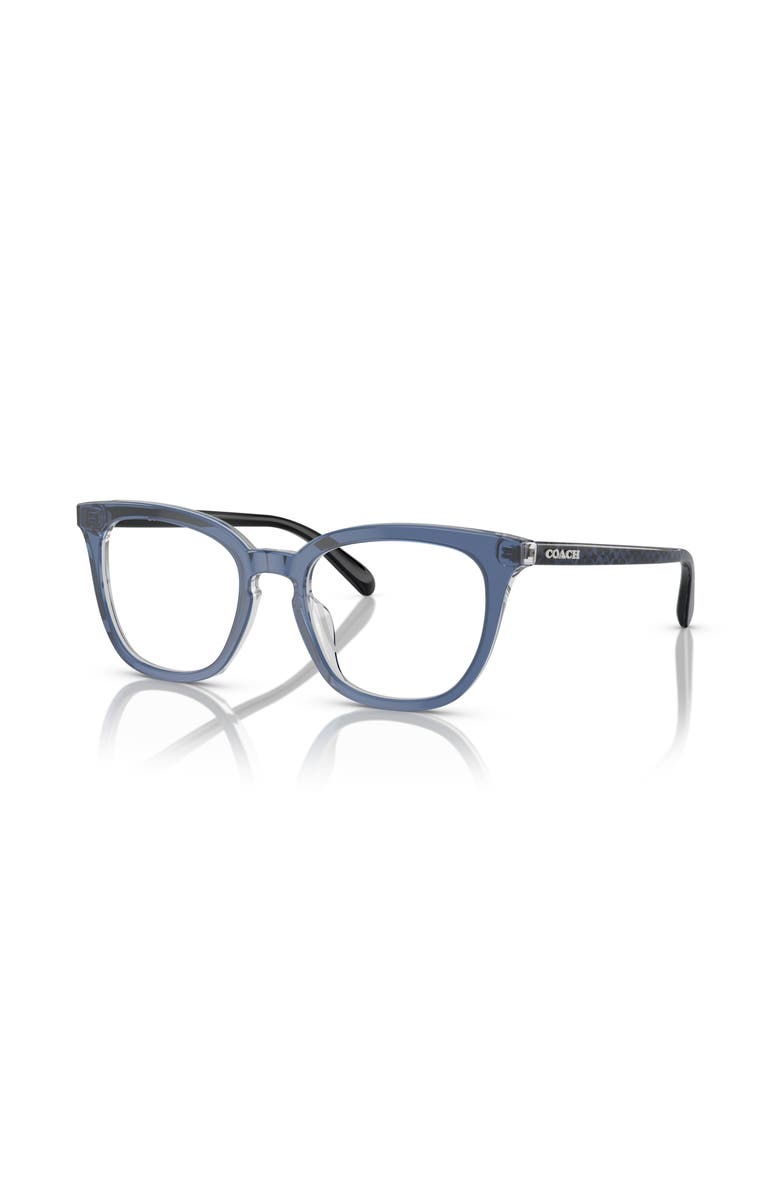 COACH 49mm Square optical glasses, Main, color, Blue