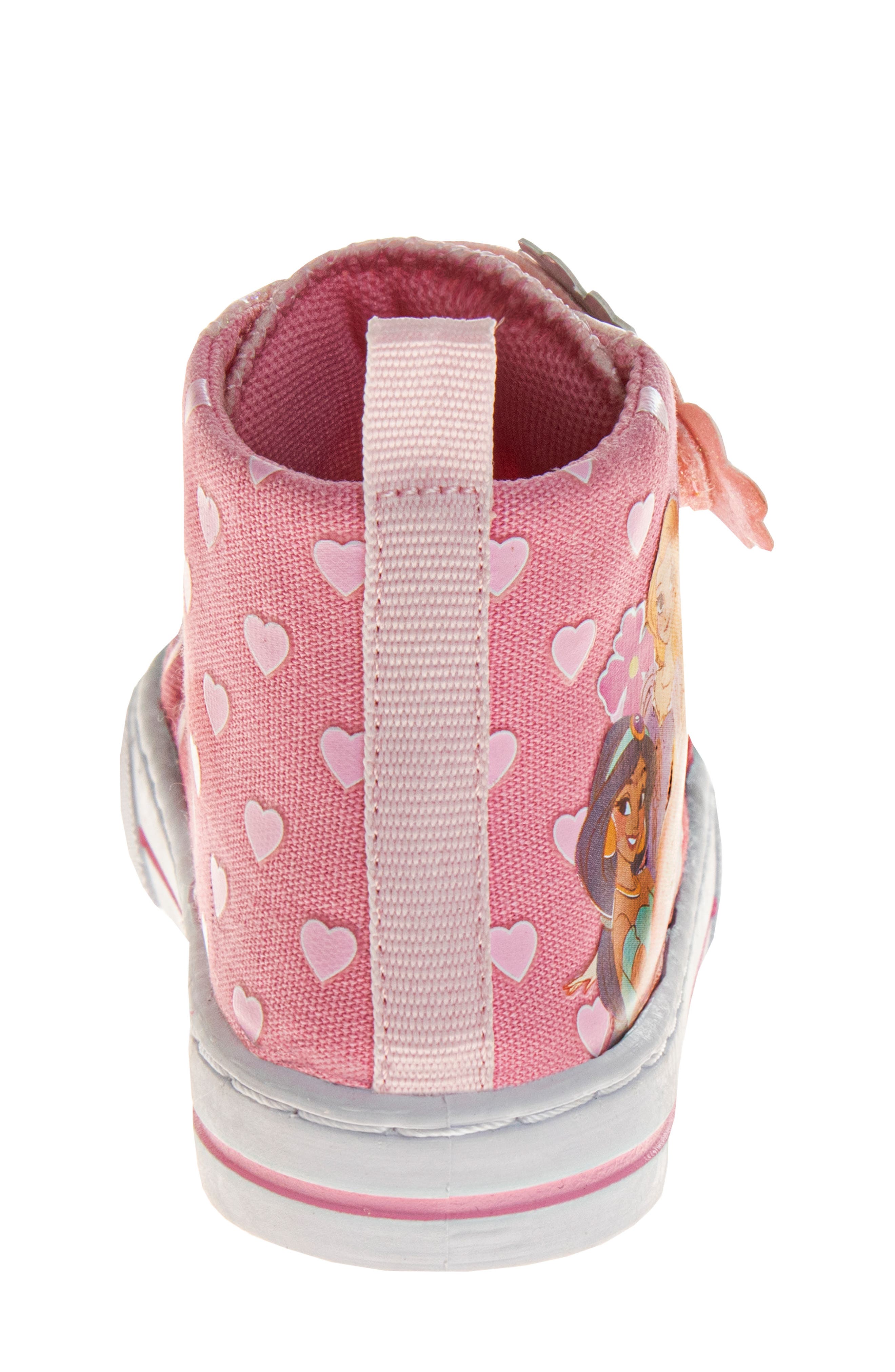 JOSMO Kids' Disney Princess High Top Sneaker, Alternate, color, Pink