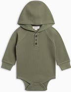 Kendi Cole Waffle Knit Hooded Bodysuit