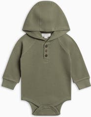 Kendi Cole Waffle Knit Hooded Bodysuit