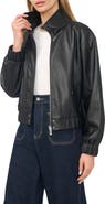Vince Camuto Faux Leather Bomber Jacket