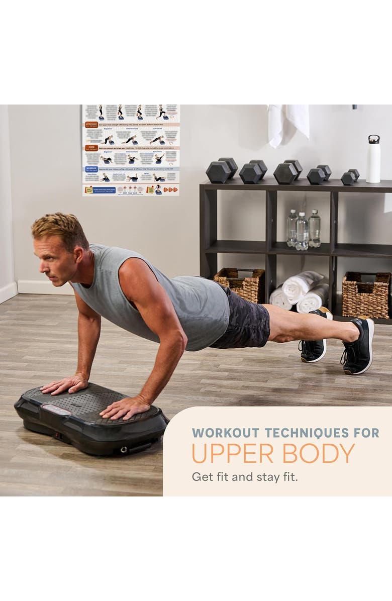 Lifepro Vibration Plate Exercise Poster Laminated Whole Body Workout Chart, Alternate, color, Without Laminated