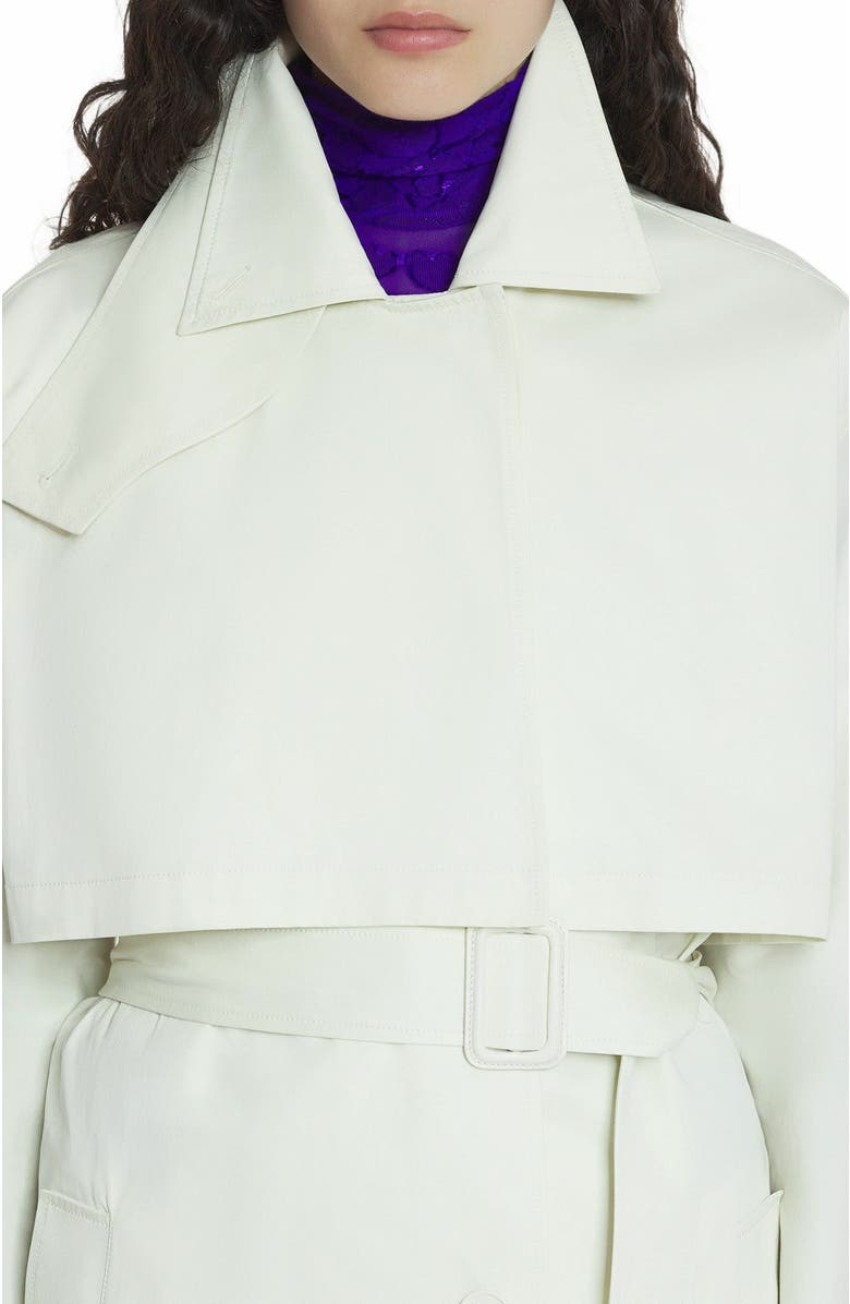 Lanvin Cotton Trench Coat, Alternate, color, Off White