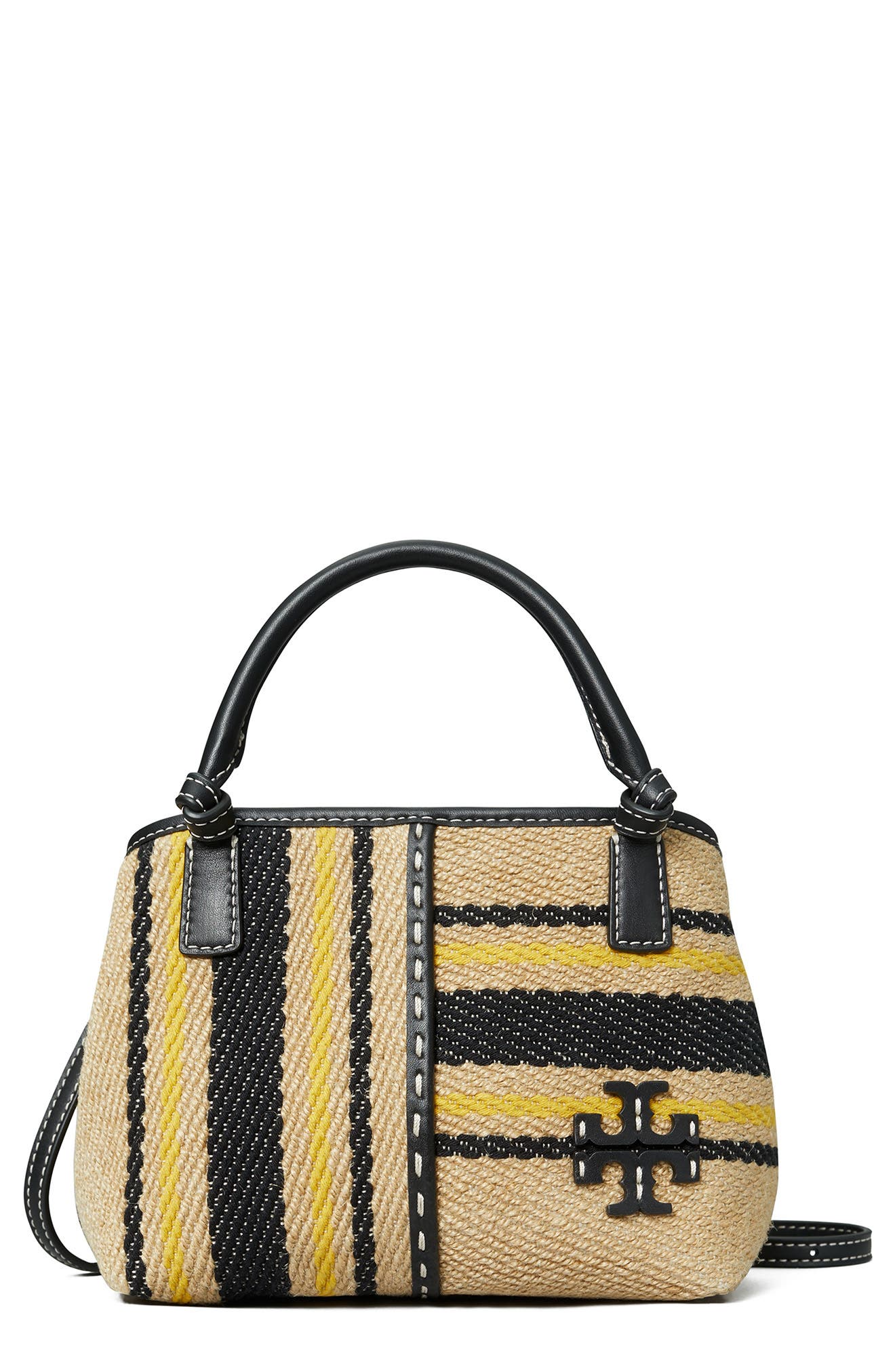 Tory Burch McGraw Stripe Mini Satchel, Main, color, 