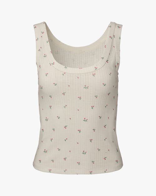 Weworewhat Scoop Tank In Ivory/pink