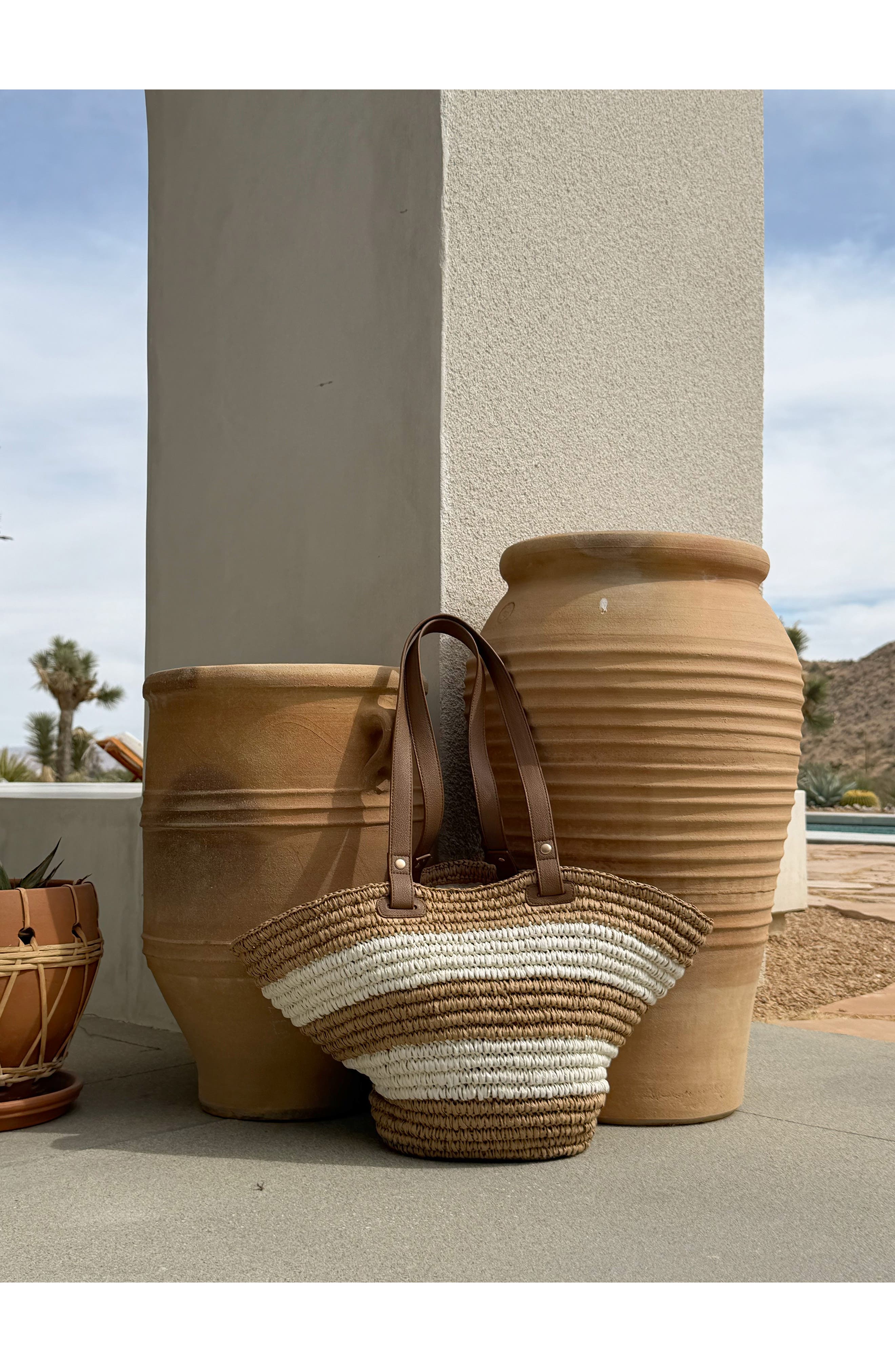 Yuli Cornhusk Tote, Alternate, color, NATURAL STRIPE