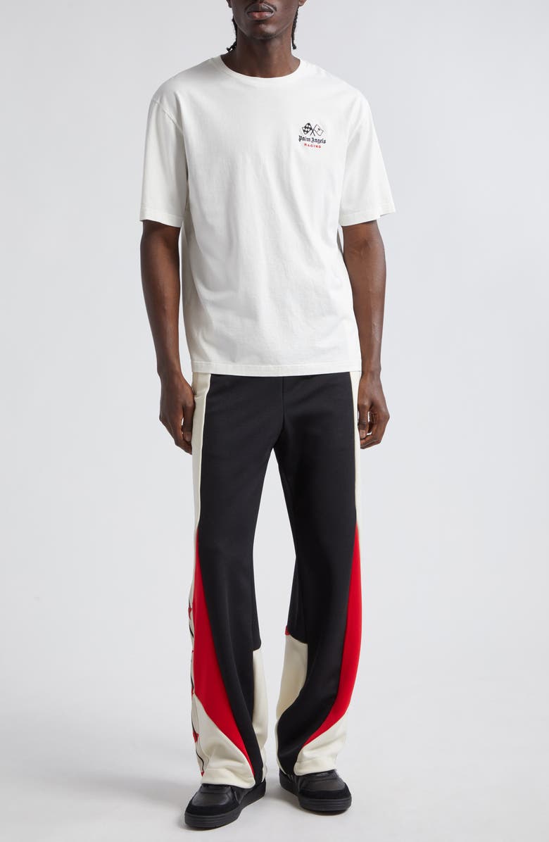 Palm Angels Racing Helmet Cotton Graphic T-Shirt, Alternate, color,