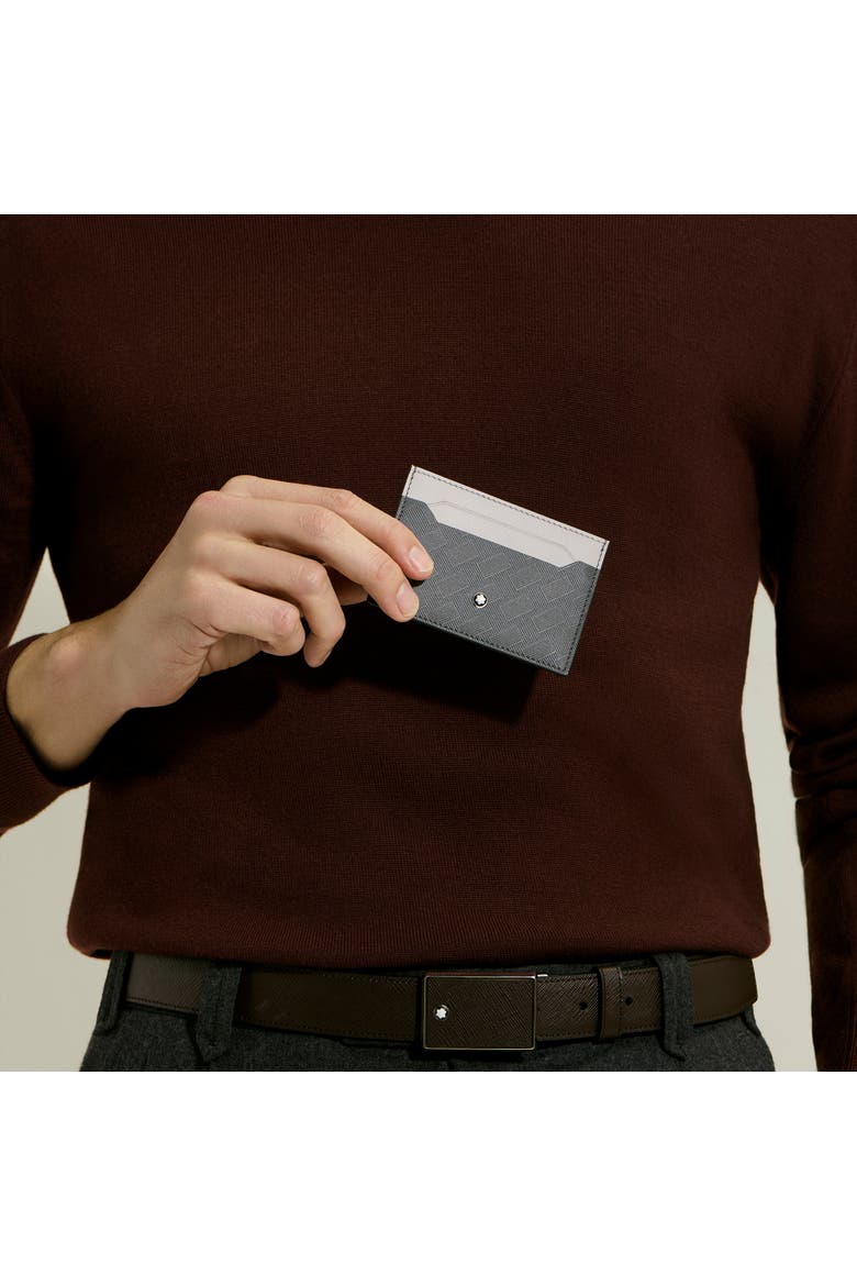 Extreme Leather Card Holder 5cc, Alternate, color, BLACK