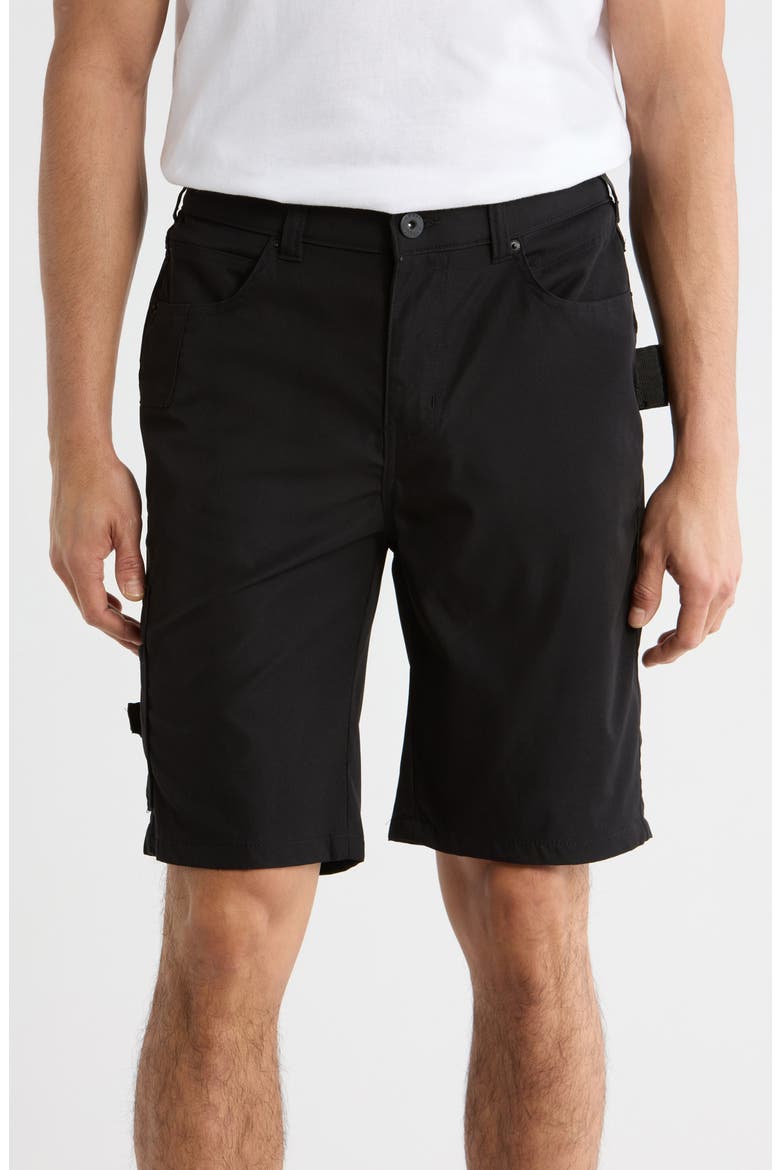 Water Resistant Technical Carpenter Shorts, Main, color, BLACK