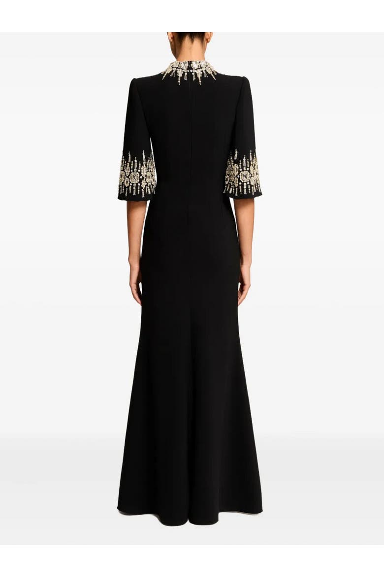 Ilana Embellished Maxi Dress, Alternate, color, Liquorice