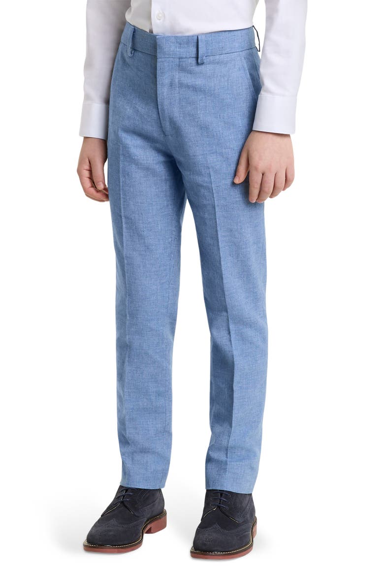 Kids' Linen Blend Dress Pants, Main, color, BLUE