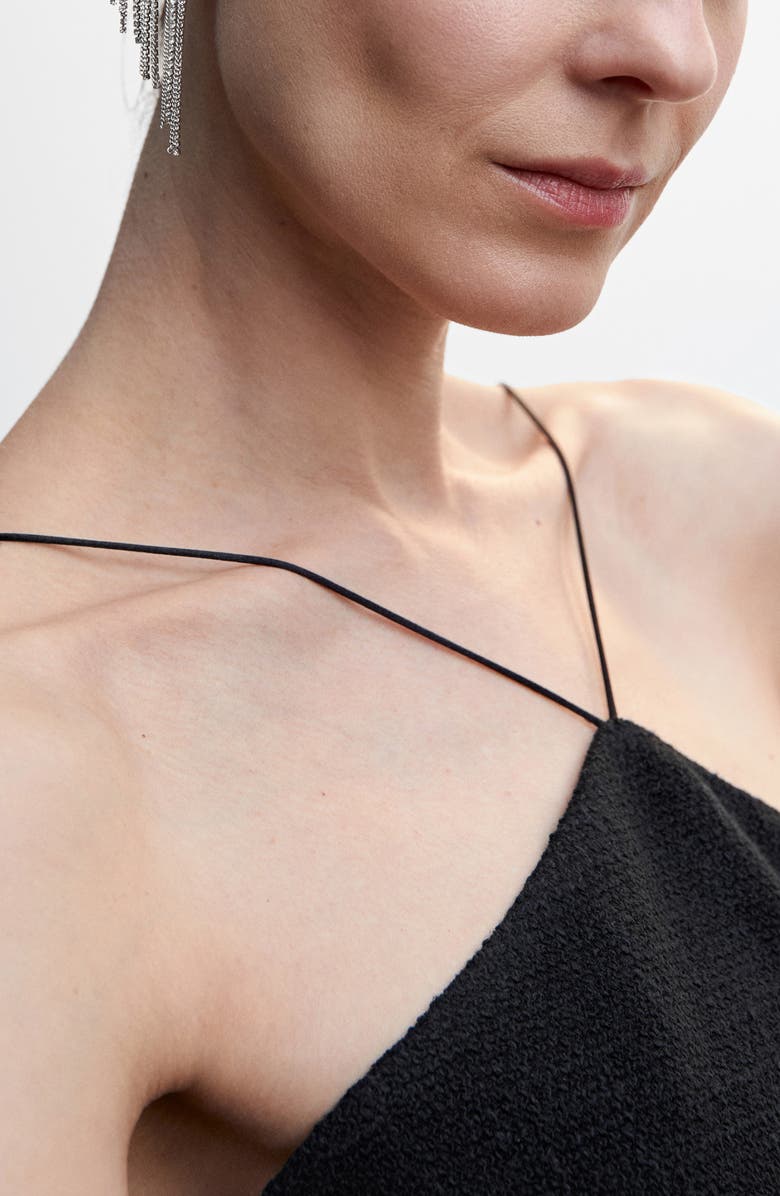 MANGO Faux Feather Minidress, Alternate, color,